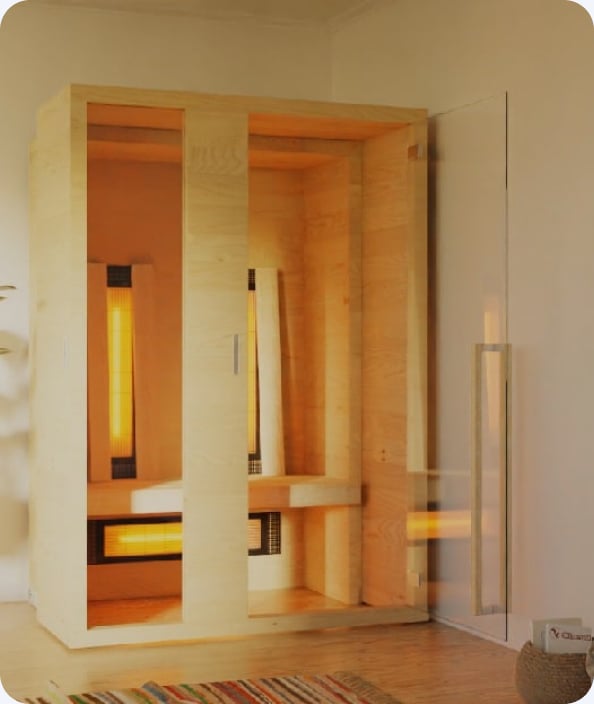 Sauna infrarouge rouge